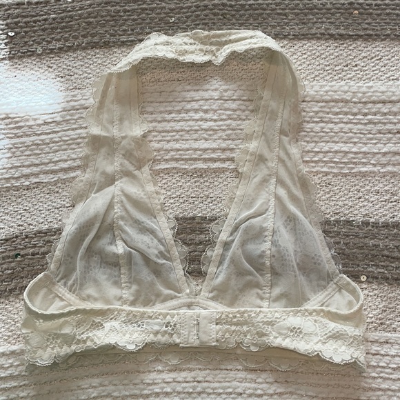 Free People White Halter Bralette - Picture 2 of 3
